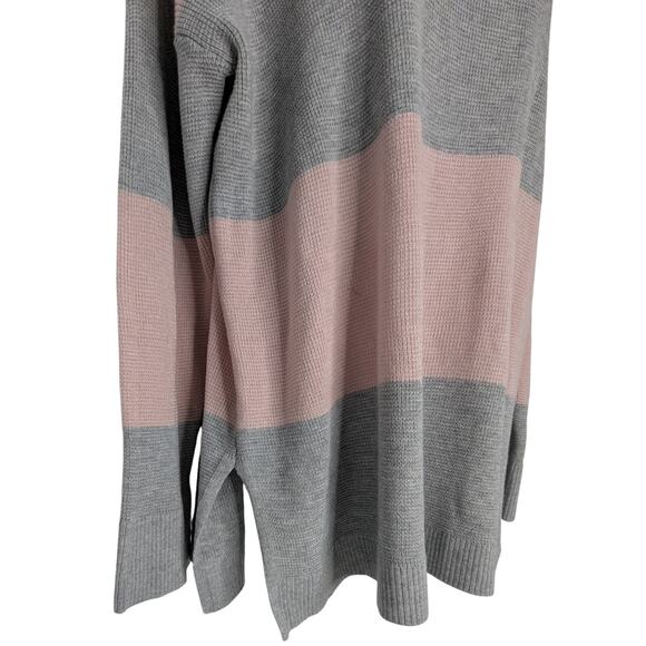 VINCE Camuto Pink and Gray Button Shoulder Sweater - Picture 7 of 11
